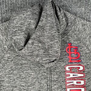 St. Louis Cardinals Hoodie 4Her Womens Small Gray Long‎ Sleeve Full Zip MLB